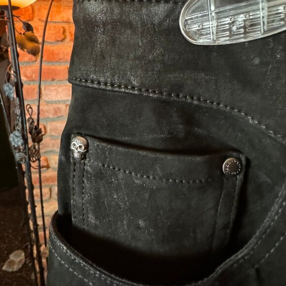 $2198 JOHN VARVATOS "Eton" Lamb Stretch Leather Pants (sz34) - Picture 7 of 14